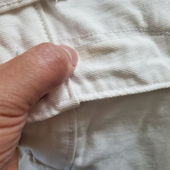 Old Navy womens White denim shorts Size 0 xs Regular midwaist pockets - Picture 7 of 9